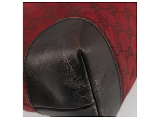 Borsa Tote GG Canvas Gucci Rossa Oro 308928 Auth 175823 Rosso D'oro - vista 13