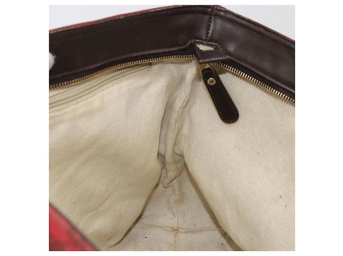 Borsa Tote GG Canvas Gucci Rossa Oro 308928 Auth 175823 Rosso D'oro - vista 19