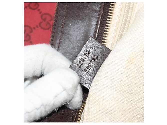 Borsa Tote GG Canvas Gucci Rossa Oro 308928 Auth 175823 Rosso D'oro - vista 23