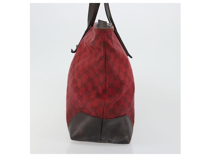 Borsa Tote GG Canvas Gucci Rossa Oro 308928 Auth 175823 Rosso D'oro - vista 5