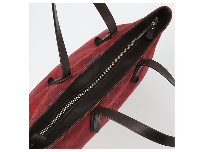 Borsa Tote GG Canvas Gucci Rossa Oro 308928 Auth 175823 Rosso D'oro - vista 6