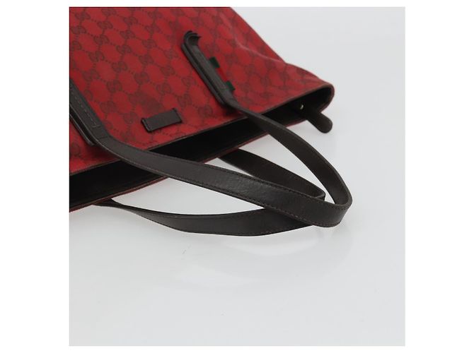Borsa Tote GG Canvas Gucci Rossa Oro 308928 Auth 175823 Rosso D'oro - vista 7