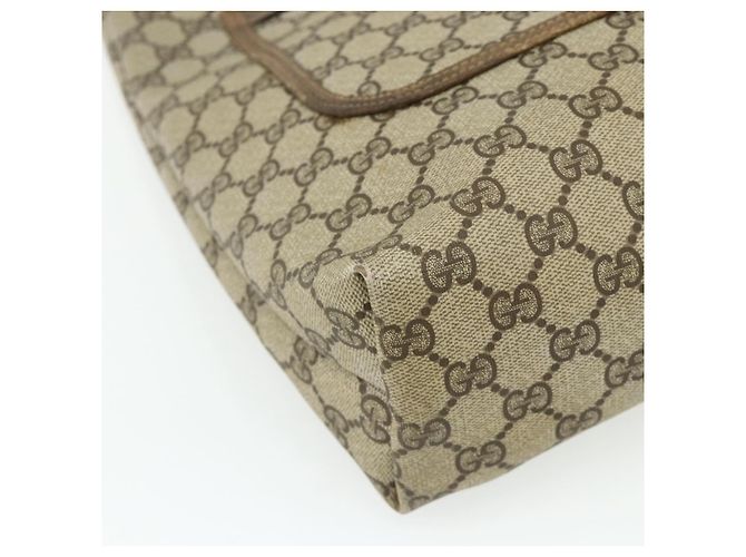 Borsa tote in PVC beige e oro della linea Sherry GG Supreme di GUCCI 39 02 003 Auth 176034 - vista 11