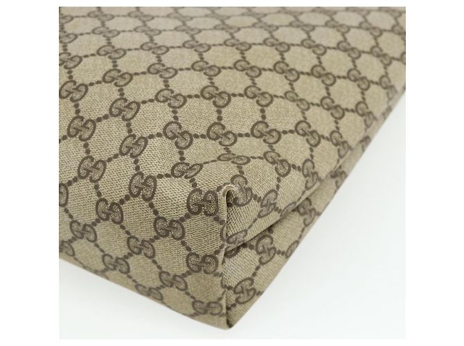 Borsa tote in PVC beige e oro della linea Sherry GG Supreme di GUCCI 39 02 003 Auth 176034 - vista 12