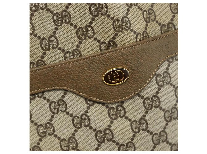 Borsa tote in PVC beige e oro della linea Sherry GG Supreme di GUCCI 39 02 003 Auth 176034 - vista 14