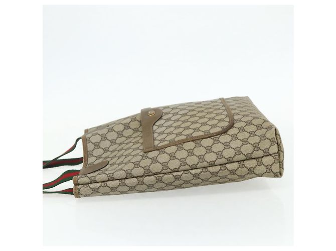 Borsa tote in PVC beige e oro della linea Sherry GG Supreme di GUCCI 39 02 003 Auth 176034 - vista 4