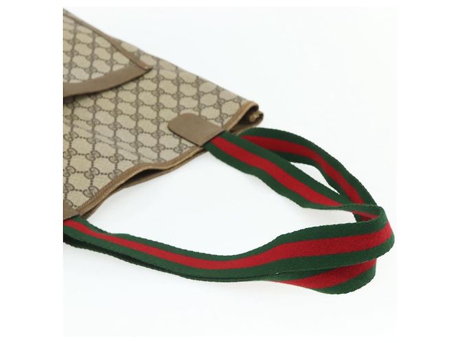 Borsa tote in PVC beige e oro della linea Sherry GG Supreme di GUCCI 39 02 003 Auth 176034 - vista 7