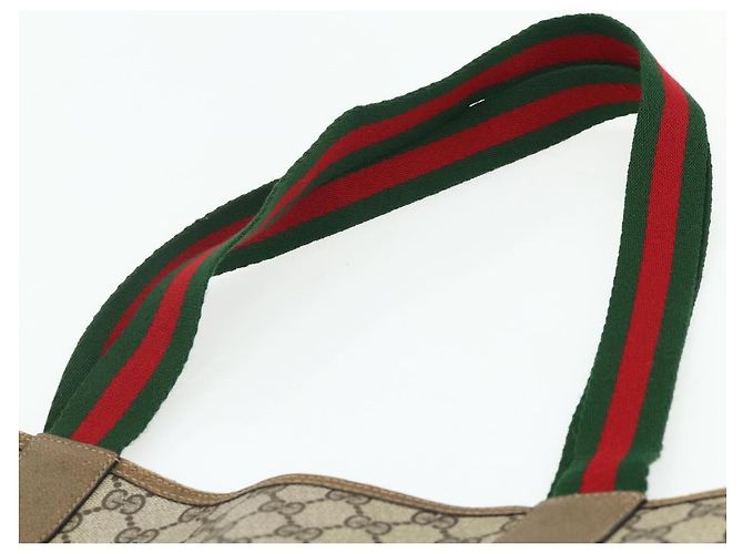 Borsa tote in PVC beige e oro della linea Sherry GG Supreme di GUCCI 39 02 003 Auth 176034 - vista 8