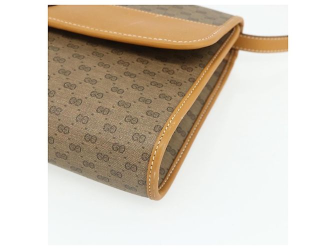 Gucci Borsa a Spalla Micro GG Supreme PVC Beige Oro 004 112 0264 Auth 175329 D'oro - vista 10