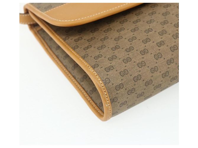 Gucci Borsa a Spalla Micro GG Supreme PVC Beige Oro 004 112 0264 Auth 175329 D'oro - vista 11