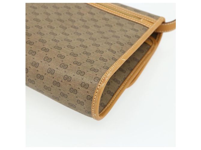 Gucci Borsa a Spalla Micro GG Supreme PVC Beige Oro 004 112 0264 Auth 175329 D'oro - vista 12