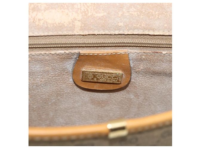 Gucci Borsa a Spalla Micro GG Supreme PVC Beige Oro 004 112 0264 Auth 175329 D'oro - vista 16