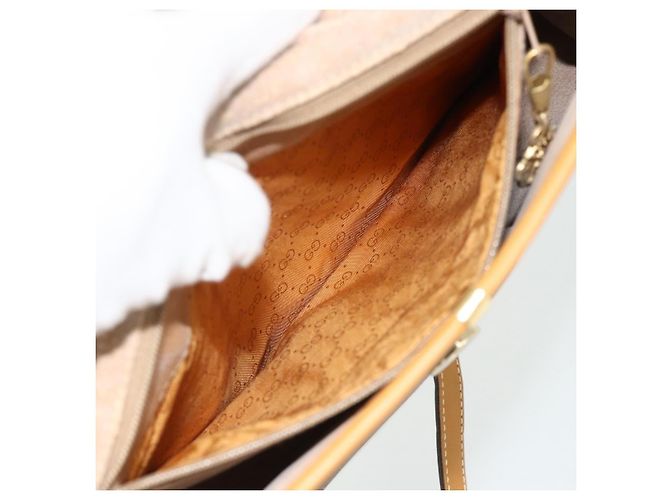Gucci Borsa a Spalla Micro GG Supreme PVC Beige Oro 004 112 0264 Auth 175329 D'oro - vista 21