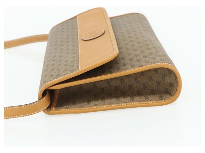 Gucci Borsa a Spalla Micro GG Supreme PVC Beige Oro 004 112 0264 Auth 175329 D'oro - vista 4