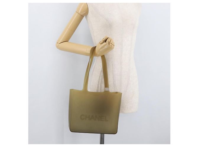 Chanel Borsa Tote in Gomma Beige CC Auth mr2340 - vista 19