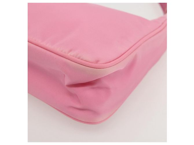 PRADA Borsa Pouch in Nylon Rosa Argento Auth 175327 - vista 10