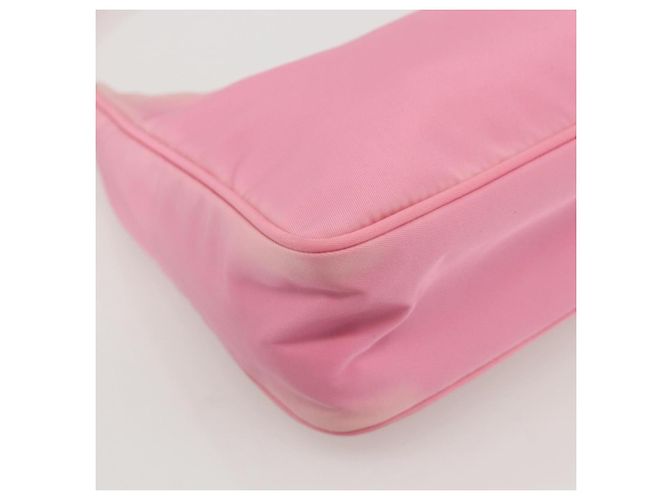 PRADA Borsa Pouch in Nylon Rosa Argento Auth 175327 - vista 11