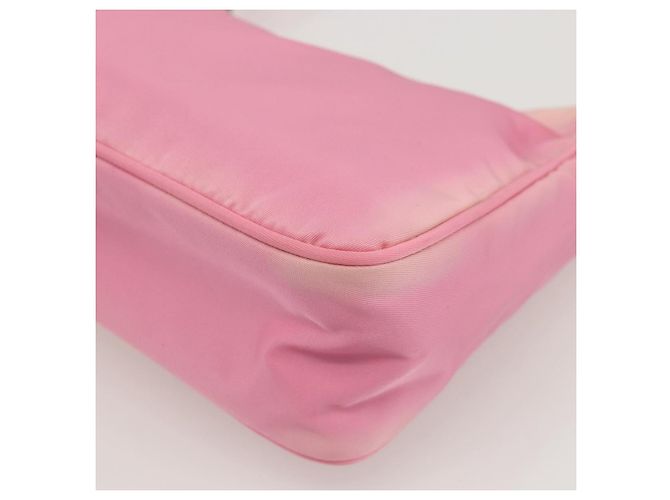 PRADA Borsa Pouch in Nylon Rosa Argento Auth 175327 - vista 12