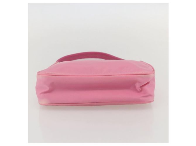 PRADA Borsa Pouch in Nylon Rosa Argento Auth 175327 - vista 9