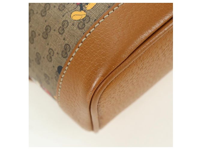 Gucci Zaino Micro GG Supreme Disney in PVC beige e oro 552884 Auth YKZ1359M D'oro - vista 12