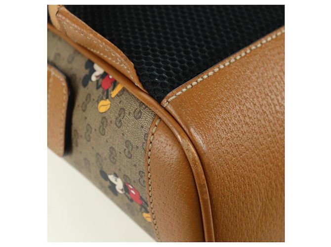 Gucci Zaino Micro GG Supreme Disney in PVC beige e oro 552884 Auth YKZ1359M D'oro - vista 14