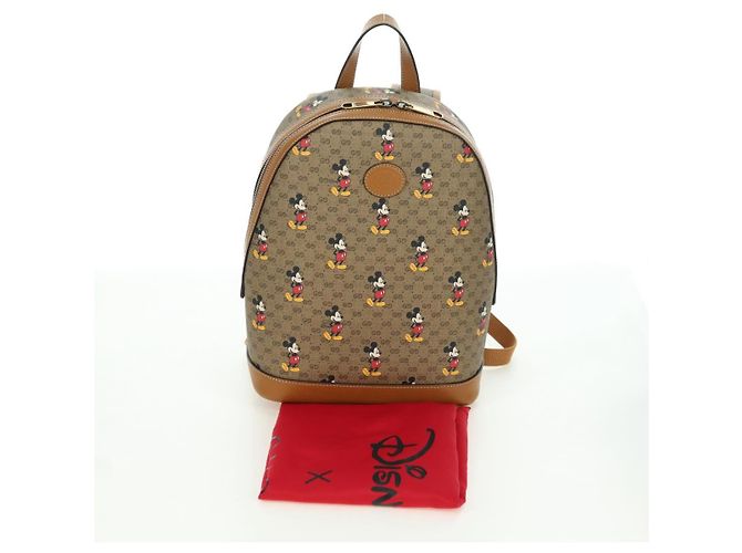 Gucci Zaino Micro GG Supreme Disney in PVC beige e oro 552884 Auth YKZ1359M D'oro - vista 27