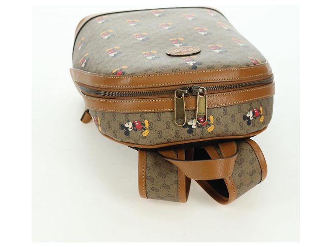 Gucci Zaino Micro GG Supreme Disney in PVC beige e oro 552884 Auth YKZ1359M D'oro - vista 6