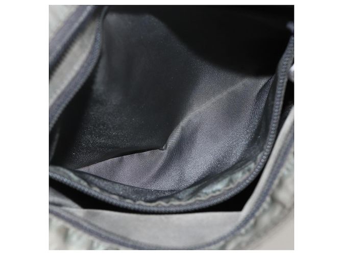 PRADA Schultertasche Nylon Grau Silber Authentisch 175700 Braun - Ansicht 25