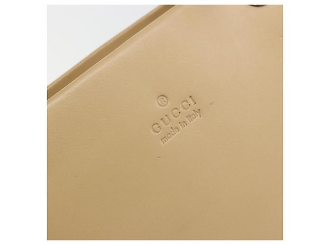 Bamboo Borsa a mano in pelle beige con bambù GUCCI Argento 002 1016 Auth 175328 - vista 14