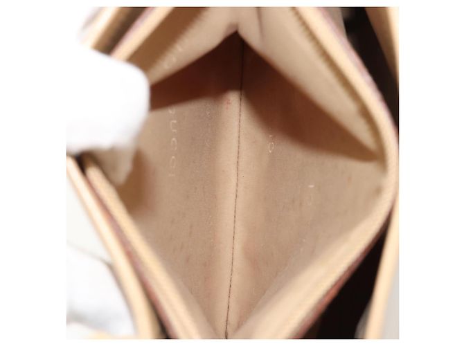 Bamboo Borsa a mano in pelle beige con bambù GUCCI Argento 002 1016 Auth 175328 - vista 23
