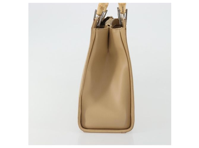 Bamboo Borsa a mano in pelle beige con bambù GUCCI Argento 002 1016 Auth 175328 - vista 5