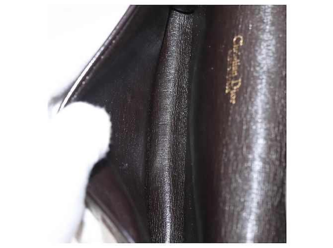 Borsa a spalla in tela Trotter Christian Dior marrone oro Auth 176488 D'oro - vista 17