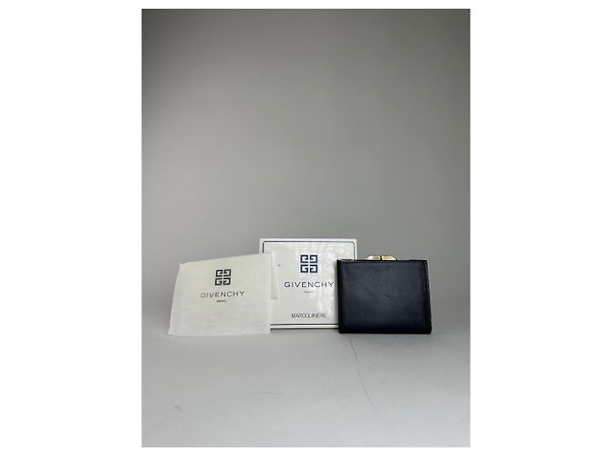 Vintage Givenchy Leather Logo Wallet Black - view 2