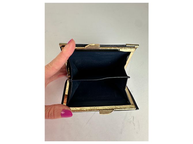 Vintage Givenchy Leather Logo Wallet Black - view 4