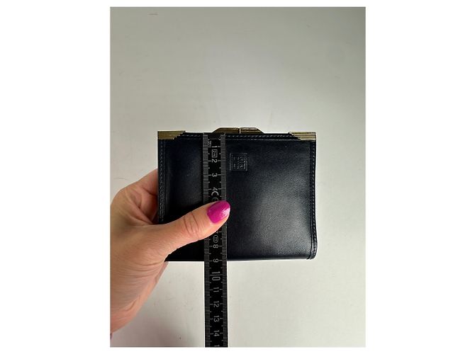 Vintage Givenchy Leather Logo Wallet Black - view 6