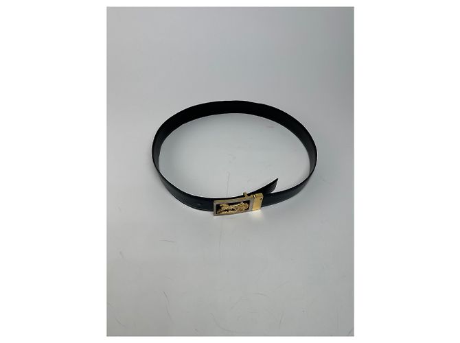 Céline Vintage Celine Paris Gürtel aus schwarzem Schlangenleder - Ansicht 2