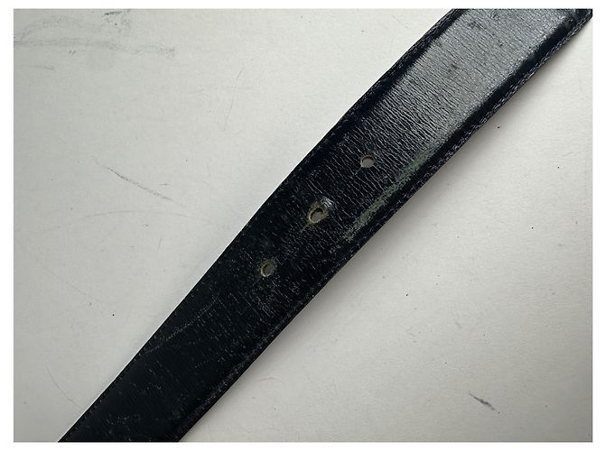Céline Vintage Celine Paris Gürtel aus schwarzem Schlangenleder - Ansicht 4