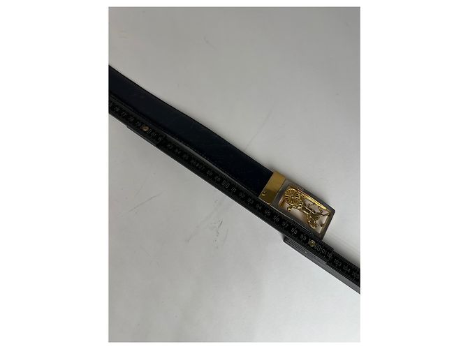 Céline Vintage Celine Paris Gürtel aus schwarzem Schlangenleder - Ansicht 5