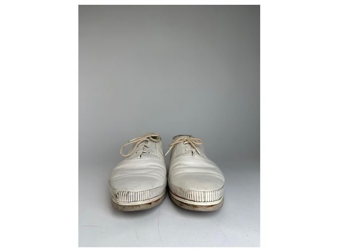 Vintage Yves Saint Laurent Lederschuhe Weiß 37 - Ansicht 3