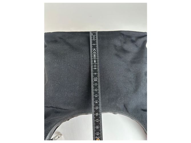 Vintage Gucci Canvas-Leder Hobo-Tasche Schwarz - Ansicht 12