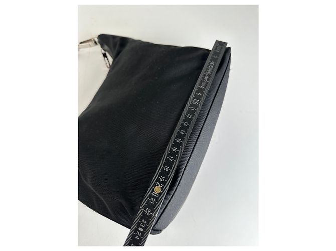Vintage Gucci Canvas-Leder Hobo-Tasche Schwarz - Ansicht 13