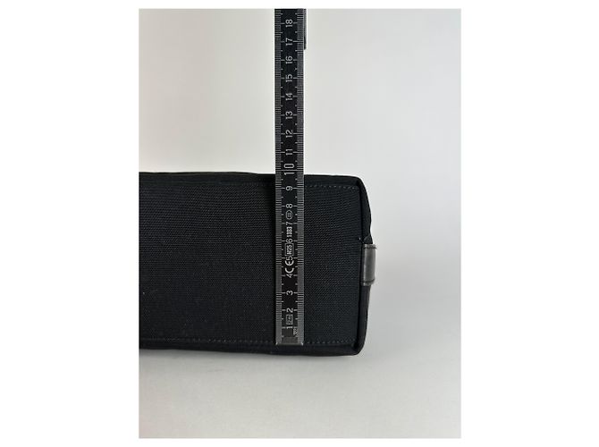 Vintage Gucci Canvas-Leder Hobo-Tasche Schwarz - Ansicht 14