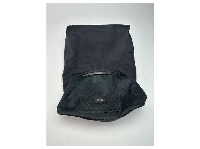 Vintage Gucci Canvas-Leder Hobo-Tasche Schwarz - Ansicht 3
