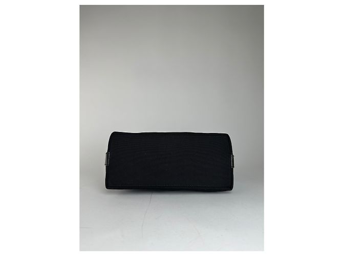 Vintage Gucci Canvas-Leder Hobo-Tasche Schwarz - Ansicht 9
