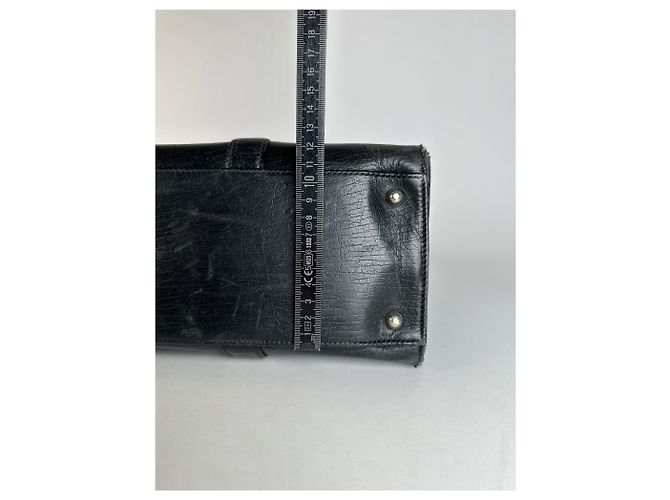 Jackie Vintage Gucci Lederhandtasche Schwarz - Ansicht 14