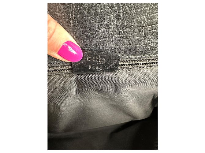 Jackie Vintage Gucci Lederhandtasche Schwarz - Ansicht 8