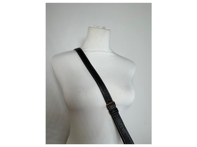 Vintage Givenchy Leder Schulter-/Crossbody-Tasche Schwarz - Ansicht 10
