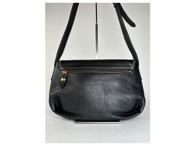 Vintage Givenchy Leder Schulter-/Crossbody-Tasche Schwarz - Ansicht 12