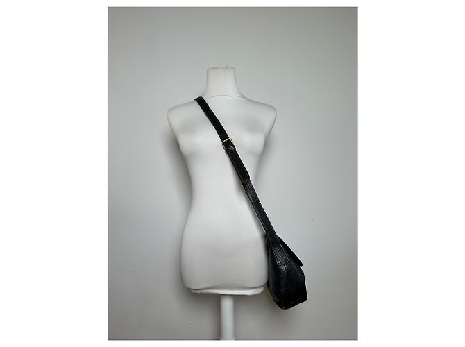 Vintage Givenchy Leder Schulter-/Crossbody-Tasche Schwarz - Ansicht 4