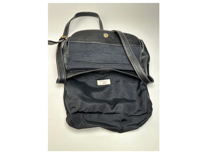 Vintage Givenchy Leder Schulter-/Crossbody-Tasche Schwarz - Ansicht 5